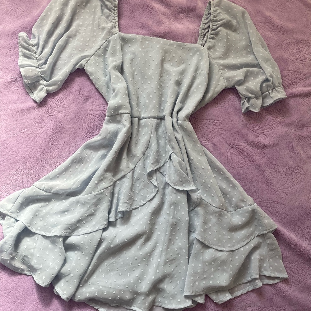 Francesca's Collections Light Blue Mini Dress